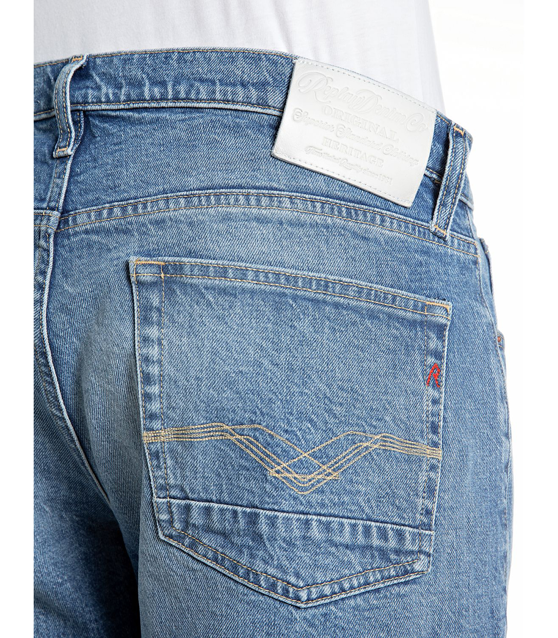ストレートフィットAIDEEN レッドキャストストレッチデニム 詳細画像 ブルー 8
